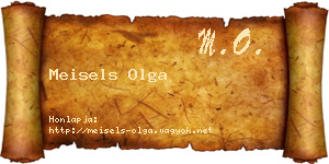Meisels Olga névjegykártya